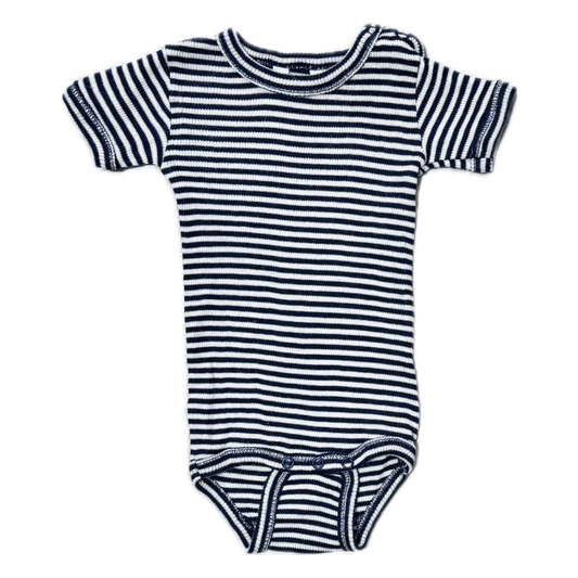 Body en laine rayé 6/12 mois